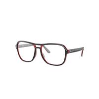Ray-Ban Eyeglasses Unisex State Side Optics - Black Frame Clear Lenses 58-17