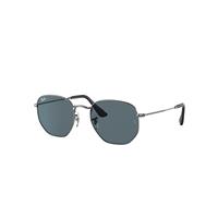 Ray-Ban Sunglasses Unisex Hexagonal @collection - Gunmetal Frame Blue Lenses 51-21