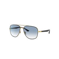 Ray-Ban Sunglasses Unisex Rb3683 - Black Frame Blue Lenses 56-15
