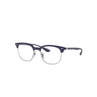 Ray-Ban Eyeglasses Unisex Rb7186 Optics - Blue Frame Clear Lenses 51-19