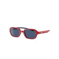 Ray-Ban Sunglasses Children Rb9074s Kids - Red On Rubber Blue Frame Blue Lenses 39-16