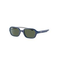 Ray-Ban Sunglasses Children Rb9074s Kids - Blue On Rubber Grey Frame Green Lenses 39-16