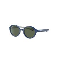 Ray-Ban Sunglasses Children Rb9075s Kids - Blue On Rubber Grey Frame Green Lenses 39-16