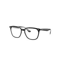 Ray-Ban Eyeglasses Unisex Rb4362 Optics - Black Frame Clear Lenses Polarized 51-18