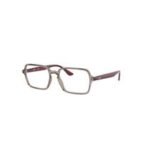 Ray-Ban Eyeglasses Unisex Rb7198 Optics - Bordeaux Frame Clear Lenses 53-17