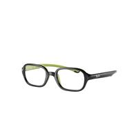 Ray-Ban Eyeglasses Children Rb9074 Optics Kids - Black On Green Frame Clear Lenses Polarized 37-16