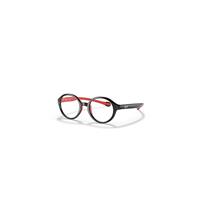 Ray-Ban Eyeglasses Children Rb9075 Optics Kids - Black On Red Frame Clear Lenses Polarized 37-16
