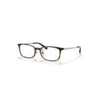 Ray-Ban Eyeglasses Unisex Rb7182 Optics - Brushed Gunmetal Frame Clear Lenses 53-18