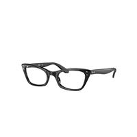 Ray-Ban Eyeglasses Woman Lady Burbank Optics - Black Frame Clear Lenses Polarized 49-20