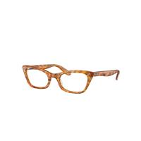 Ray-Ban Eyeglasses Woman Lady Burbank Optics - Amber Tortoise Frame Clear Lenses Polarized 47-20