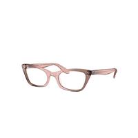 Ray-Ban Eyeglasses Woman Lady Burbank Optics - Transparent Pink Frame Clear Lenses 49-20