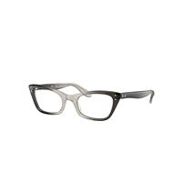 Ray-Ban Eyeglasses Woman Lady Burbank Optics - Transparent Grey Frame Demo Lens Lenses 49-20