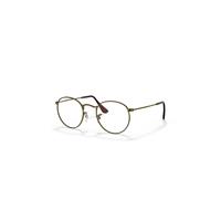 Ray-Ban Eyeglasses Unisex Round Metal Optics - Antique Gold Frame Demo Lens Lenses 47-21