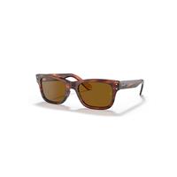 Ray-Ban Sunglasses Man Burbank - Striped Havana Frame Brown Lenses 52-20