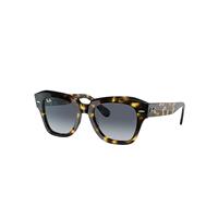 Ray-Ban Sunglasses Unisex State Street Fleck - Yellow Havana Frame Grey Lenses 49-20