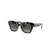 Ray-Ban Sunglasses Unisex State Street Fleck - Grey Havana Frame Grey Lenses 52-20