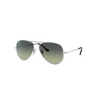 Ray-Ban Sunglasses Unisex Aviator @collection - Silver Frame Green Lenses 58-14