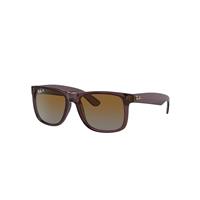 Ray-Ban Sunglasses Man Justin Classic - Transparent Dark Brown Frame Brown Lenses Polarized 51-16