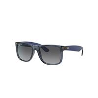 Ray-Ban Sunglasses Man Justin Classic - Transparent Blue Frame Grey Lenses Polarized 54-16