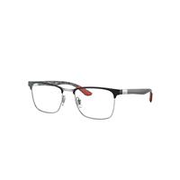 Ray-Ban Eyeglasses Unisex Rb8421 Optics - Black Frame Clear Lenses Polarized 52-19