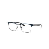 Ray-Ban Eyeglasses Unisex Rb8421 Optics - Black Frame Clear Lenses Polarized 54-19