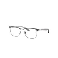Ray-Ban Eyeglasses Unisex Rb8421 Optics - Grey Frame Clear Lenses Polarized 52-19