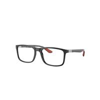 Ray-Ban Eyeglasses Unisex Rb8908 Optics - Black Frame Clear Lenses Polarized 53-18