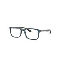 Ray-Ban Eyeglasses Unisex Rb8908 Optics - Black Frame Clear Lenses Polarized 55-18