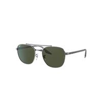 Ray-Ban Sunglasses Unisex Rb3688 - Grey On Transparent Frame Green Lenses 55-19