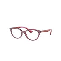Ray-Ban Eyeglasses Children Rb1612 Optics Kids - Red On Pink Frame Clear Lenses Polarized 48-15