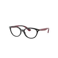 Ray-Ban Eyeglasses Children Rb1612 Optics Kids - Bordeaux On Rubber Grey Frame Clear Lenses Polarized 46-15