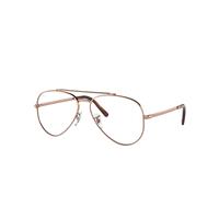 Ray-Ban Eyeglasses Unisex New Aviator Optics - Gold Frame Clear Lenses Polarized 58-14