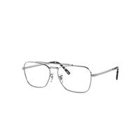 Ray-Ban Eyeglasses Unisex New Caravan Optics - Silver Frame Clear Lenses Polarized 55-15