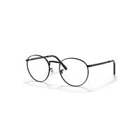 Ray-Ban Eyeglasses Unisex New Round Optics - Black Frame Clear Lenses Polarized 50-21