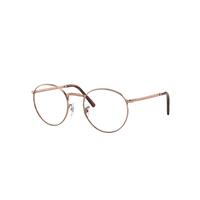 Ray-Ban Eyeglasses Unisex New Round Optics - Gold Frame Clear Lenses Polarized 50-21