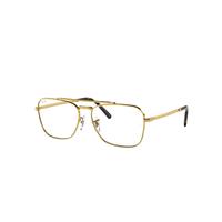 Ray-Ban Eyeglasses Unisex New Caravan Optics - Gold Frame Clear Lenses Polarized 58-15