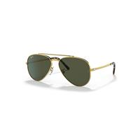 Ray-Ban Sunglasses Unisex New Aviator - Gold Frame Green Lenses 55-14
