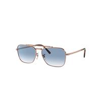Ray-Ban Sunglasses Unisex New Caravan - Pink Gold Frame Blue Lenses 58-15