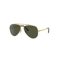 Ray-Ban Sunglasses Unisex New Aviator - Gold Frame Green Lenses 58-14