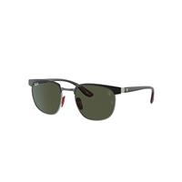 Ray-Ban Sunglasses Unisex Rb3698m Scuderia Ferrari Collection - Black Frame Green Lenses 53-20