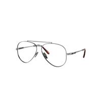 Ray-Ban Eyeglasses Unisex Aviator II Titanium Optics - Silver Frame Clear Lenses Polarized 55-14