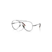 Ray-Ban Eyeglasses Unisex Aviator II Titanium Optics - Silver Frame Clear Lenses Polarized 55-14
