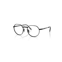 Ray-Ban Eyeglasses Unisex Jack II Titanium Optics - Black Frame Clear Lenses Polarized 53-20