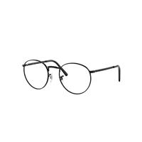 Ray-Ban Eyeglasses Unisex New Round Optics - Black Frame Clear Lenses Polarized 53-21