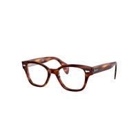 Ray-Ban Eyeglasses Unisex Rb0880 Optics - Striped Havana Frame Clear Lenses 52-19