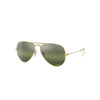 Ray-Ban Sunglasses Unisex Aviator Chromance - Gold Frame Silver Lenses Polarized 55-14