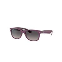Ray-Ban Sunglasses Unisex New Wayfarer Classic - Violet On Transparent Violet Frame Grey Lenses Polarized 58-18