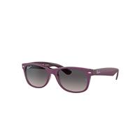 Ray-Ban Sunglasses Unisex New Wayfarer Classic - Violet On Transparent Violet Frame Grey Lenses Polarized 52-18