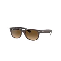 Ray-Ban Sunglasses Unisex New Wayfarer Classic - Brown On Transparent Brown Frame Brown Lenses Polarized 52-18