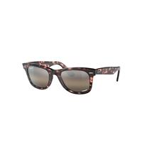 Ray-Ban Sunglasses Unisex Original Wayfarer Chromance - Transparent Pink Frame Silver Lenses Polarized 50-22